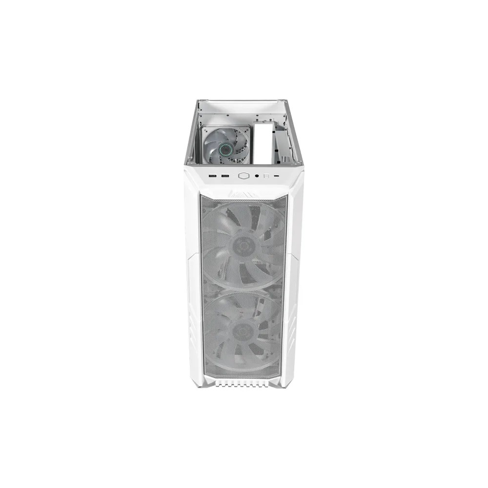 CASE COOLER MASTER/MID TOWER HAF 500 ATX USB TYPE C X2 ARGB FAN X1 WHITE