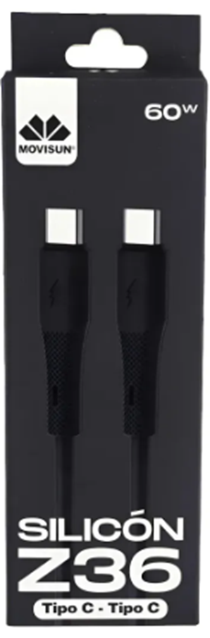 CABLE DE CARGA MOVISUN Z36 Tipo C- Tipo C NEGRO
