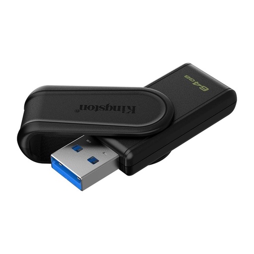 [CH411KNG12] Kingston DataTraveler Exodia - Unidad flash USB - 64 GB - USB 3.2 Gen 1 - negro con turquesa