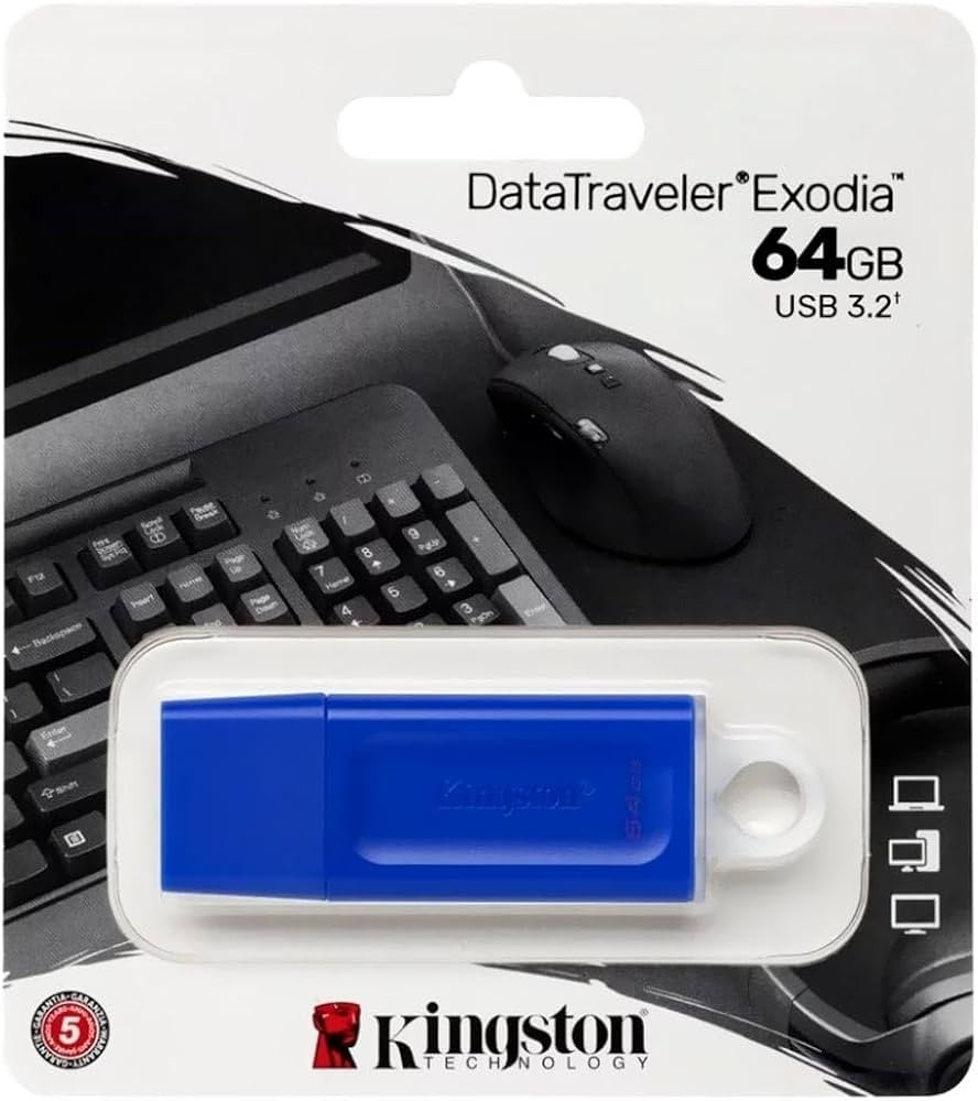 Kingston DataTraveler - Unidad flash USB - USB 3.0 - 64 GB - Azul
