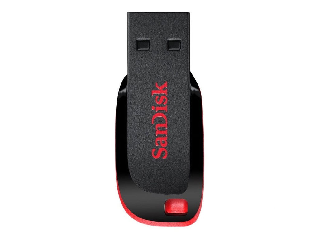 SanDisk Cruzer Blade - Unidad flash USB - 64 GB - USB 2.0 - negro, rojo