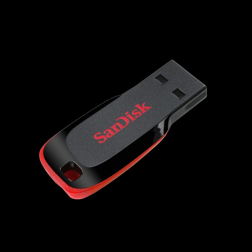 [SDCZ50-064G-B35] SanDisk Cruzer Blade - Unidad flash USB - 64 GB - USB 2.0 - negro, rojo