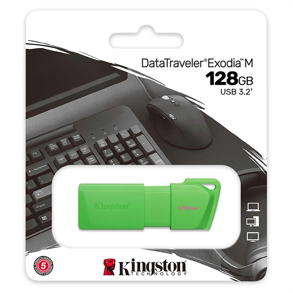 [KC-U2L128-7LG] Kingston - USB flash drive - USB 3.2 Gen 2 - DTXM - NEON Green