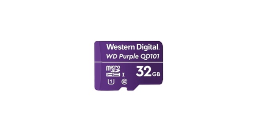 [CH032WDC02] WD Purple SC QD101 WDD032G1P0C - Tarjeta de memoria flash - 32 GB - UHS-I U1 / Class10 - microSDHC - púrpura