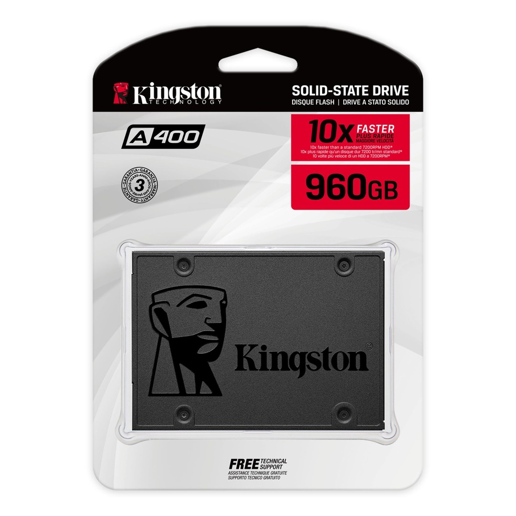 Kingston A400 - SSD - 960 GB - interno - 2.5" - SATA 6Gb/s