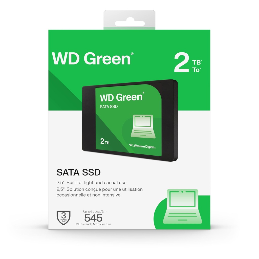 Western Digital WD Green SSD - Internal hard drive - 2 TB - 2.5" - Solid state drive