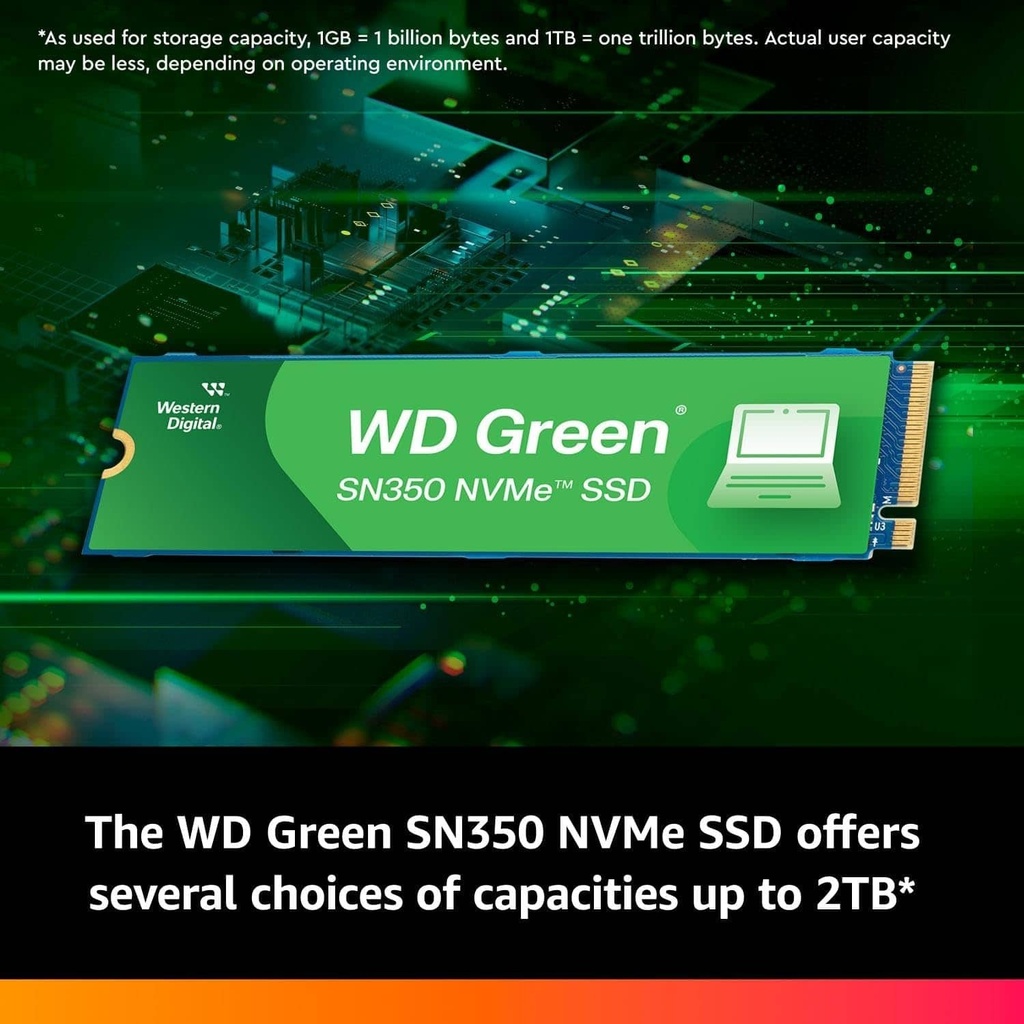 [DH200WDC20] WD Green SN350 NVMe SSD WDS200T3G0C - SSD - 2 TB - interno - M.2 2280 - PCIe 3.0 x4 (NVMe)