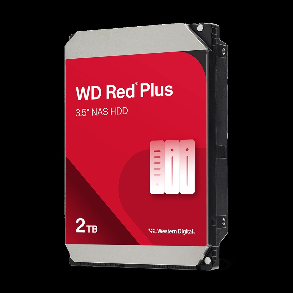 Western Digital WD Red Plus NAS Hard Drive - Internal hard drive - 12 TB - 3.5" - 7200 rpm - Serial ATA