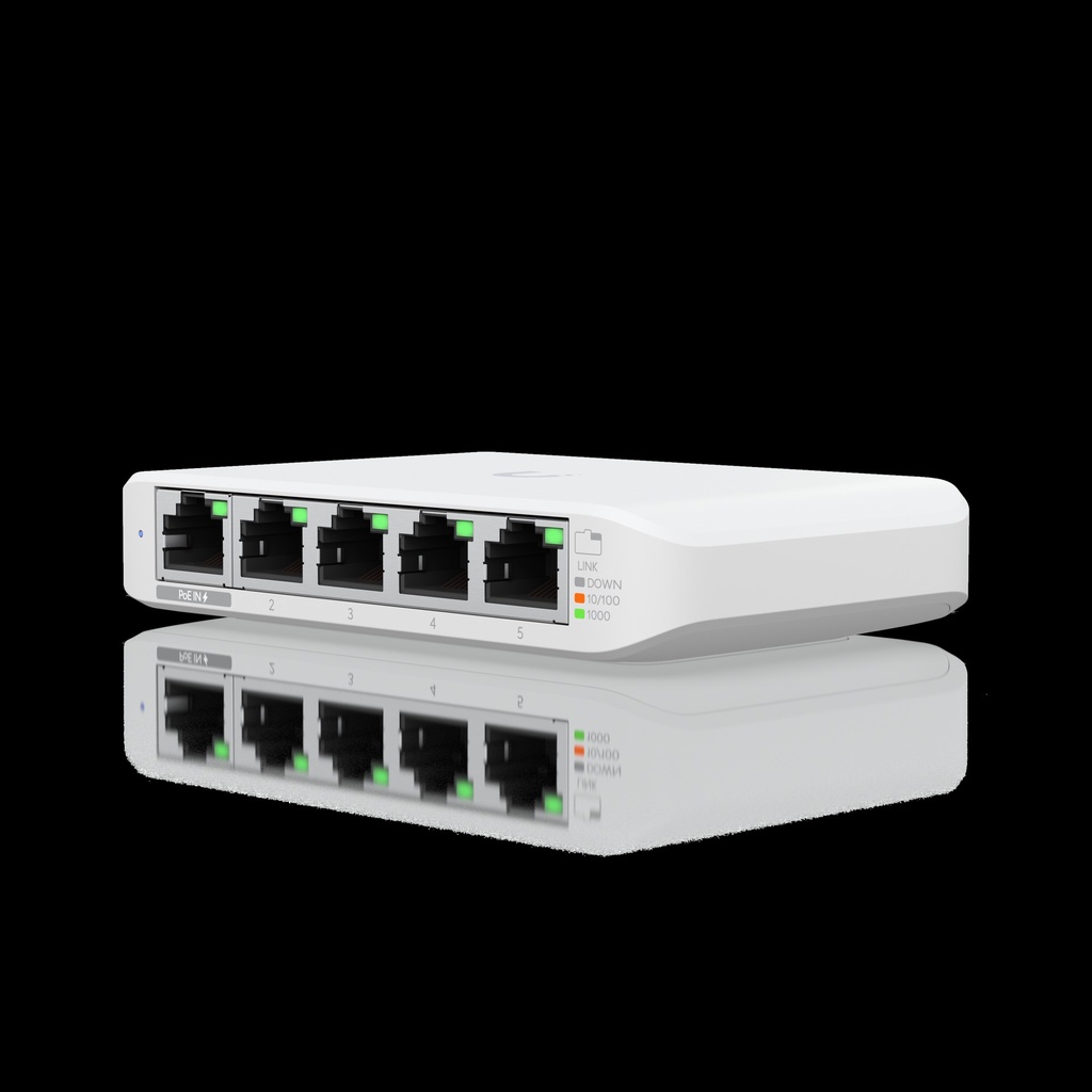 Ubiquiti UniFi Switch USW-FLEX - Conmutador - Gestionado - 4 x 10/100/1000 (PoE) + 1 x 10/100/1000 (PoE)