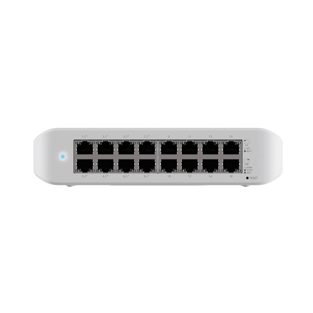 Ubiquiti UniFi Switch Lite USW-Lite-16-POE - Conmutador - Gestionado - 16 x 10/100/1000 (8 PoE+)