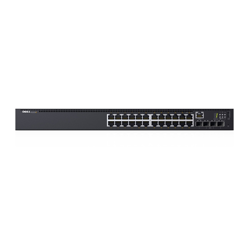 Dell Networking N1524 - Conmutador - L2 + - Gestionado - 24 x 10/100/1000 + 4 x 10 Gigabit SFP+