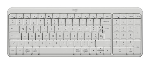 [920-013446] TECLADO LOGITECH/K250/COMPACTO/BLUETOOTH/WIRELESS/INCLY.NUM-PAD/AJUSTABLE 7GRADOS/OFF WHITE