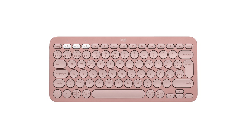TECLADO LOGITECH/PEBBLE KEYS 2 K380S/BLUETOOHT/HASTA 3 DIPSTVOS/SPANISH LAYOUT/ROSE