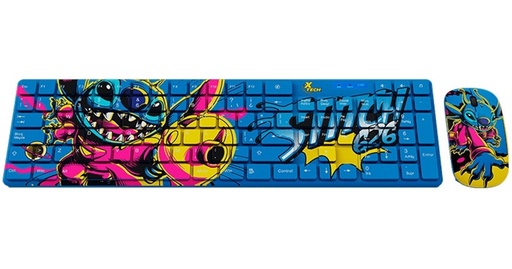 [XTK-D312ST] Xtech - Keyboard and mouse set - Spanish - Wireless - 2.4 GHz - Stitch Design - Disney XTK-D312ST