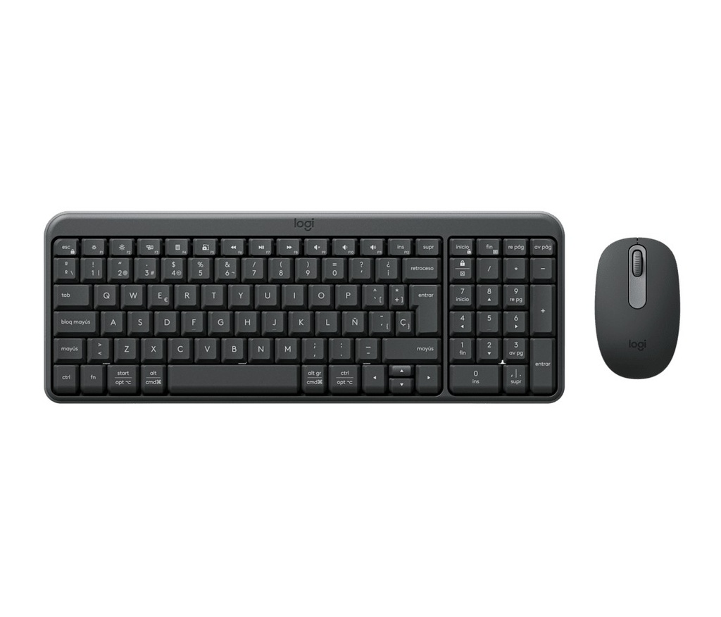 Logitech - MK250 Compact Bluetooth Wireless Combo - Spanish - Graphite