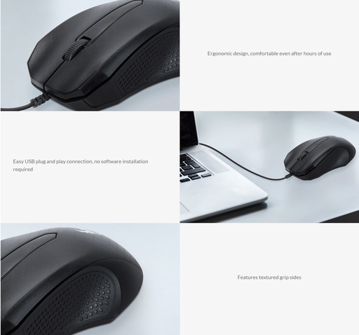 [XTM-165] Xtech - Optical mouse - USB - Wired - 1000 DPI - (XTM-165)