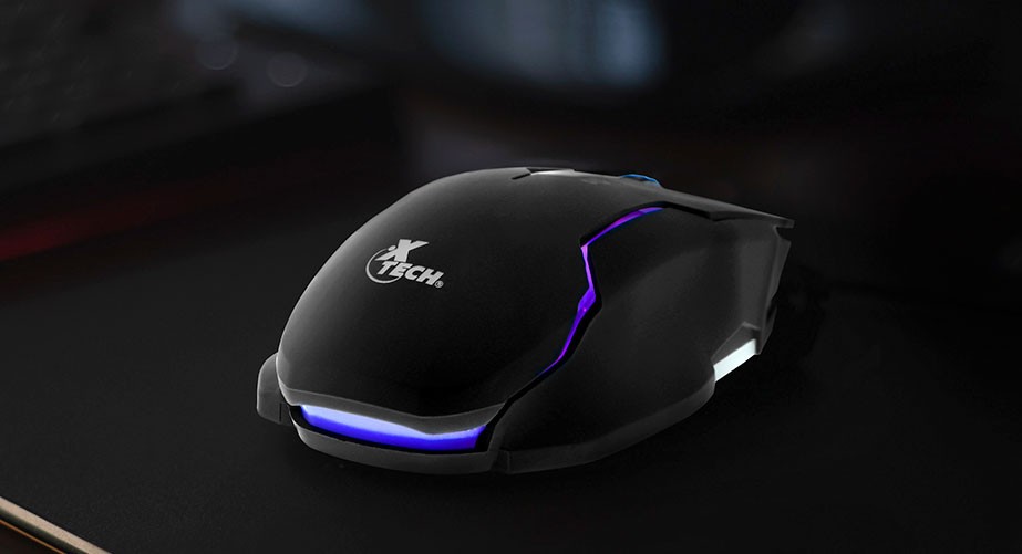 Mouse para Gaming Xtech XTM-610 Lethal Haze - Resolución ajustable de hasta 3200 ppp - Luces LED de 4 colores