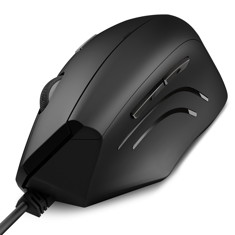 Klip Xtreme - Mouse - USB - Wired - Black - Ultra ergonomic