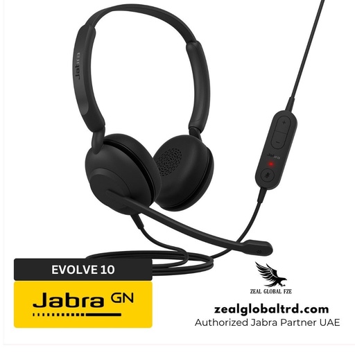 [100019761] Jabra Evolve - 10 - Handset - USB-A - Leatherettes - Negro - 2699-820-109
