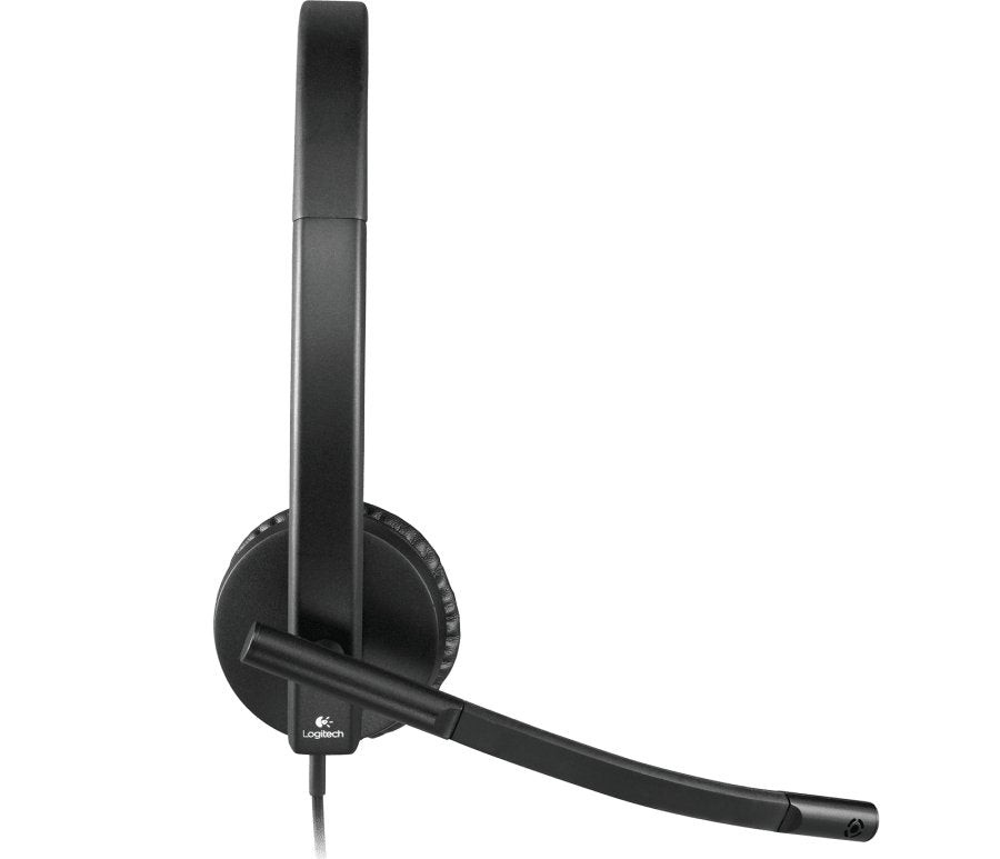 [981-000574] Logitech H570e Wired Headset, Stereo Headphones with Noise-Cancelling Microphone, USB, in-Line Controls with Mute Button