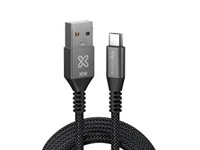 Klip Xtreme - USB cable - 24 pin USB-C - 9 pin USB Type A - 3 m - Black - 30W Braided Fast charging