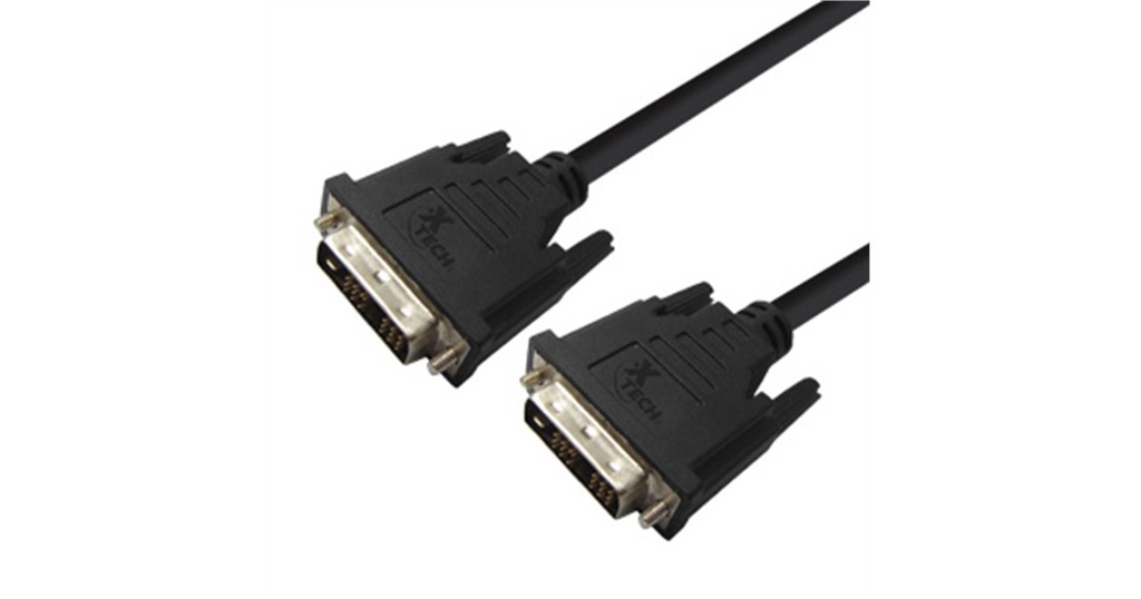 Xtech XTC-328 - Cable de vídeo - DVI-D macho a DVI-D macho - 1.83 cm - Negro