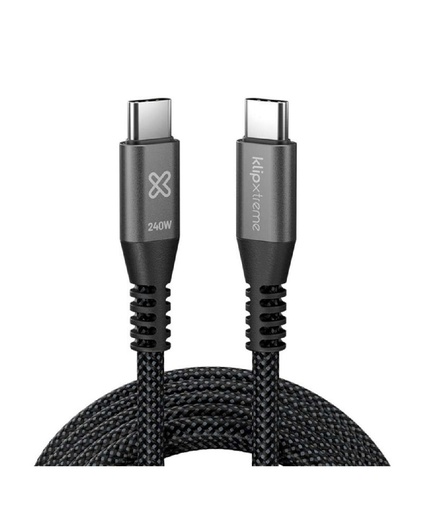 [KAC-750-6FT] Klip Xtreme - USB cable - 24 pin USB-C - 1.8 m - Black - 240W Braided Fast Charging