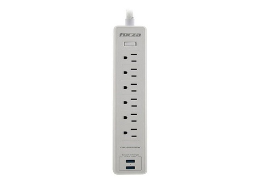 [FSP-512USBW] Forza - Surge protector - AC 110/220 V - 5 Tomas de Corriente - UNV NEMA 2USB 5ft WH