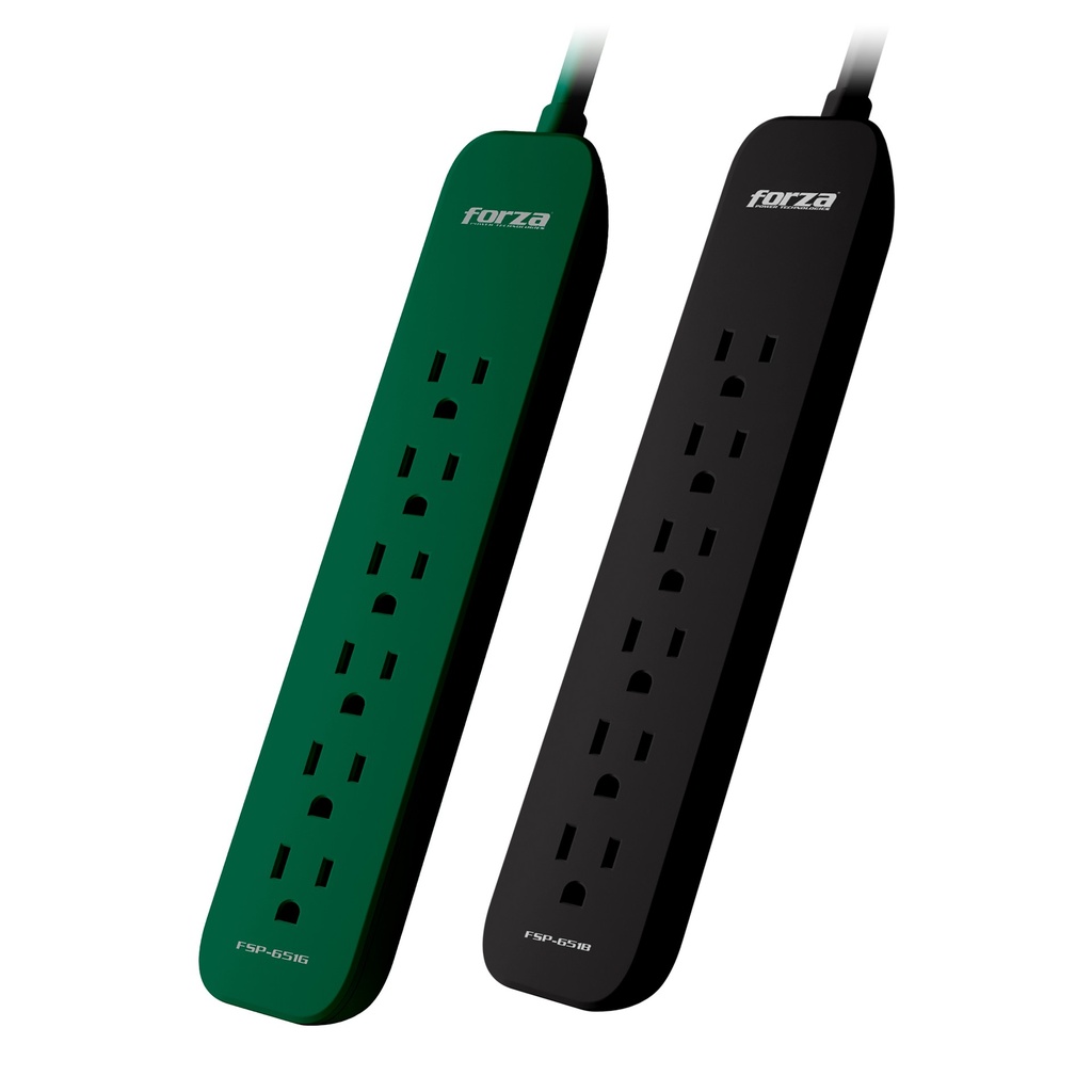 Forza - Surge protector - AC 110/220 V - 8 Tomas de Corriente - 3-ROT 2USB-A/1C 6FT