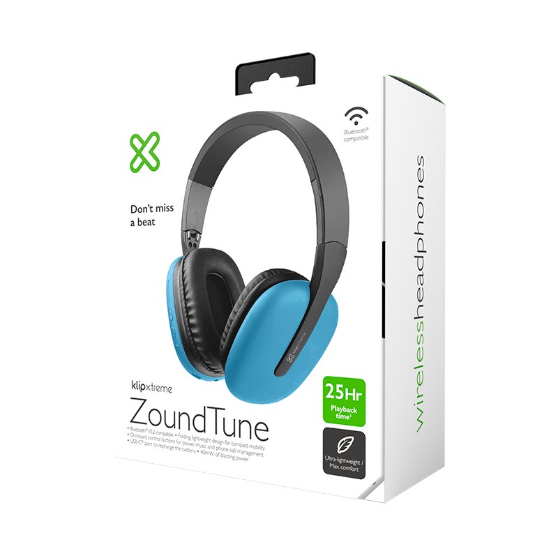 Klip Xtreme - KWH-010BL - Headphones - Para Home audio / Para Portable electronics / Para Professional audio / Para Cell