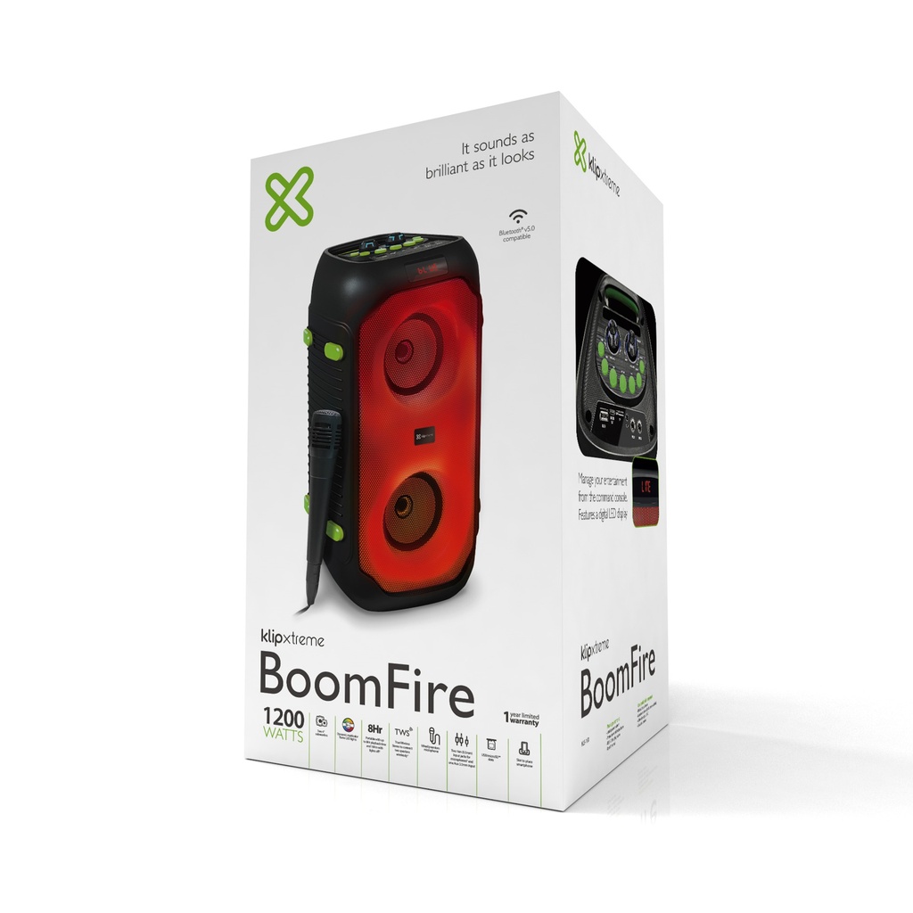 Klip Xtreme KLS-100 - Speaker system - Black - portable 2x4"