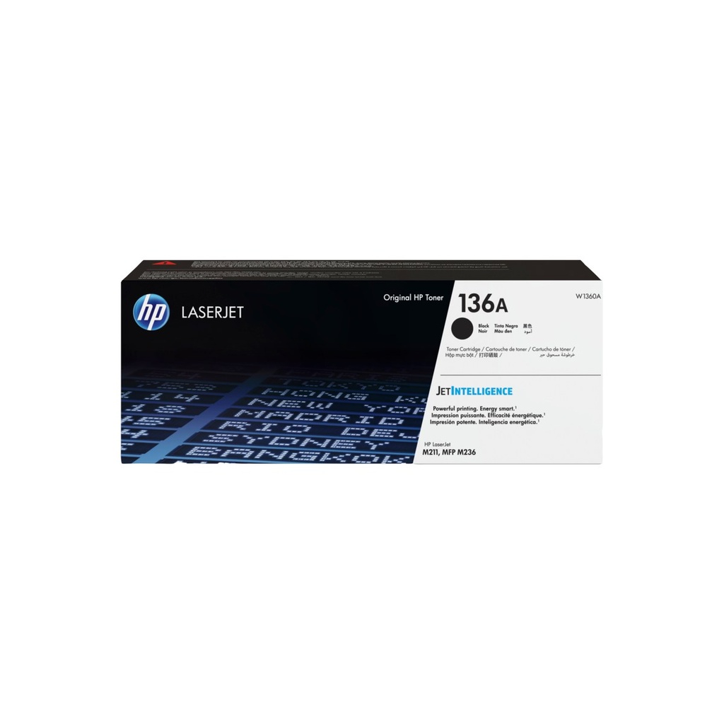 TONER HPINC 136A NEGRO LASERJET M208/209/211/232/233/234/236 1150 PAG W1360A