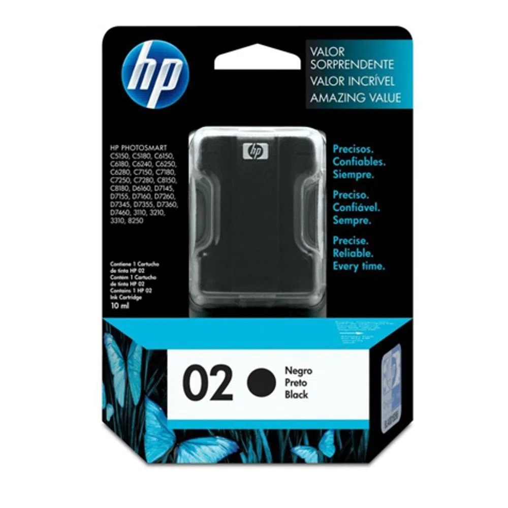 TINTA HPINC 02 NEGRO J6000/J6080 C6602A