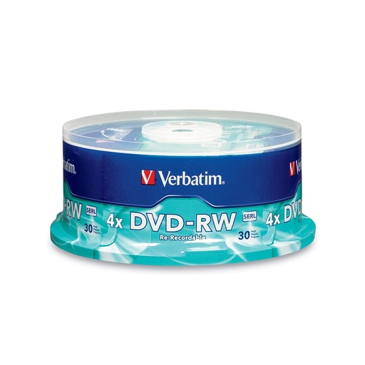 [95179] OPTICO VERBATIM 95179 DVD-RW 4.7GB 4X TORRE 30 UNDS.