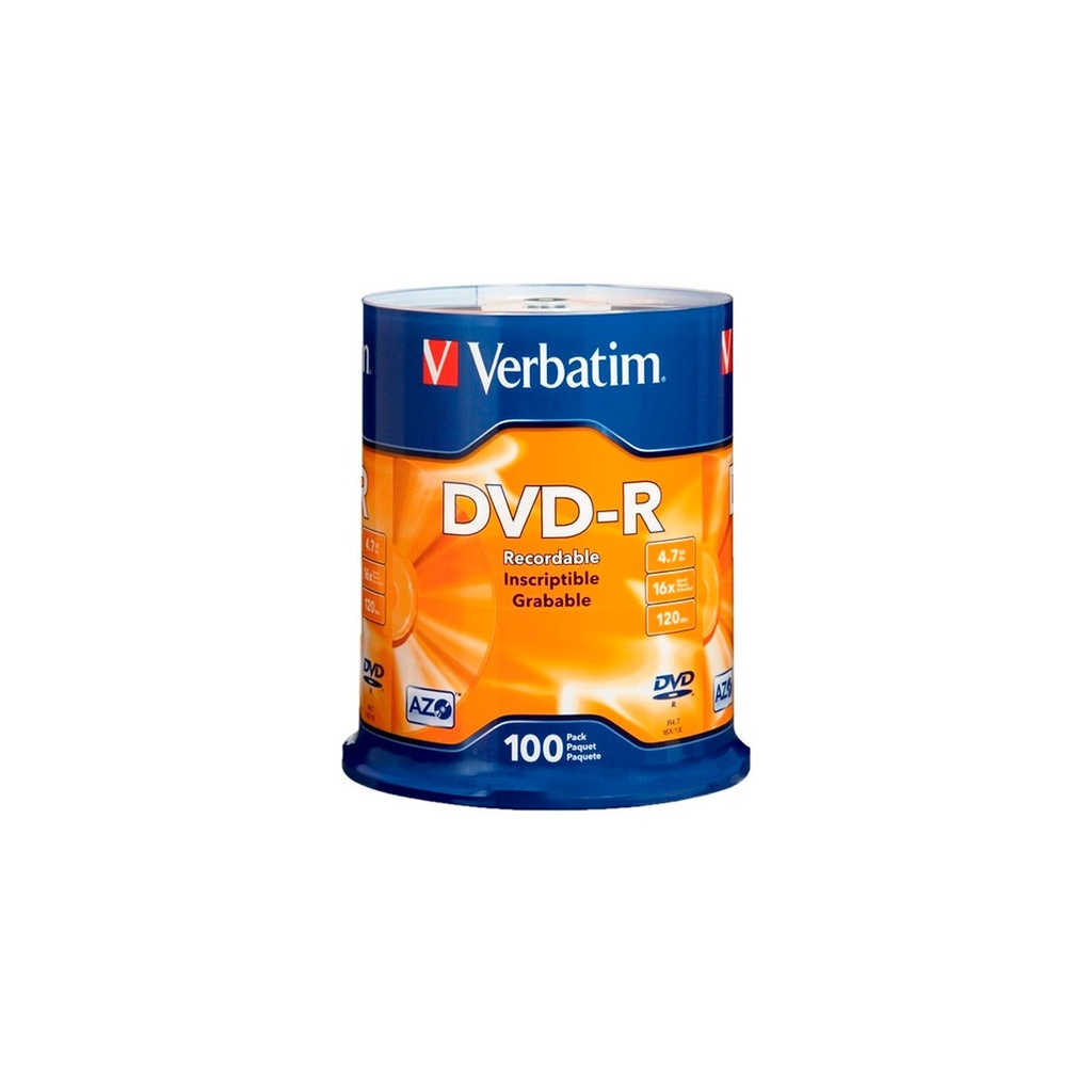 OPTICO VERBATIM 96525 DVD-R 4.7GB 16X 100PK BULK