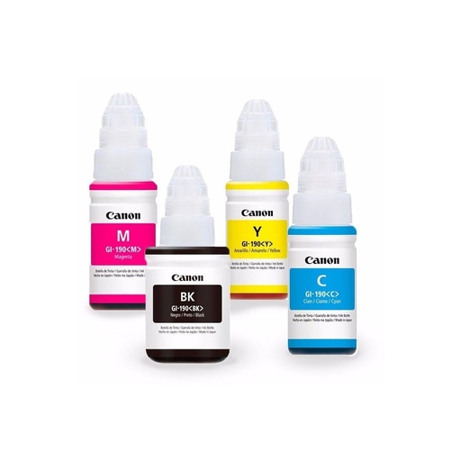 [GI190PACK] BOTELLAS CANON GI190 PACK 4 COLORES 0667C015AA
