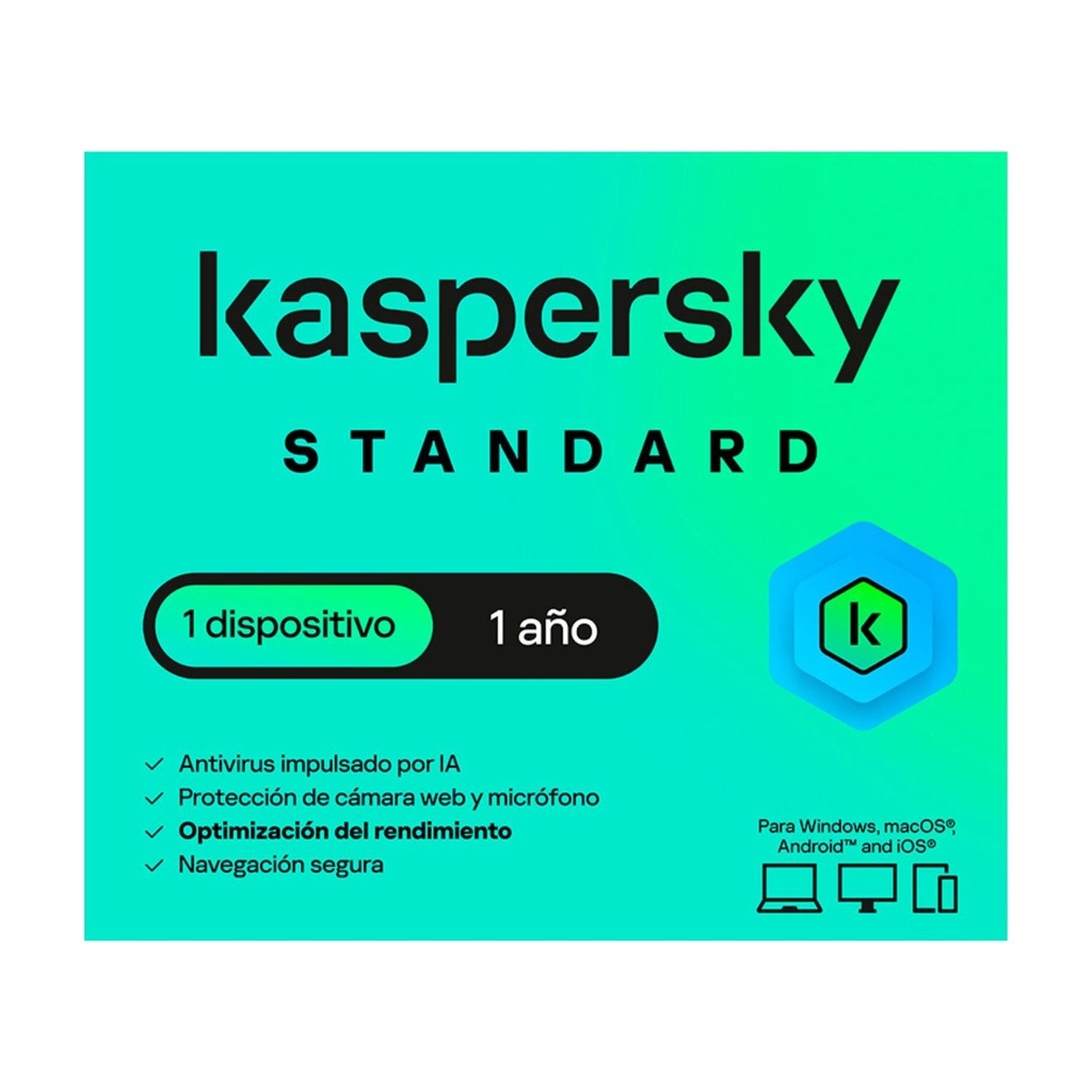 LICENCIA KASPERSKY KL1041DDAFS STANDARD / 1 DISPOSITIVO / 1 AÑO / BASE