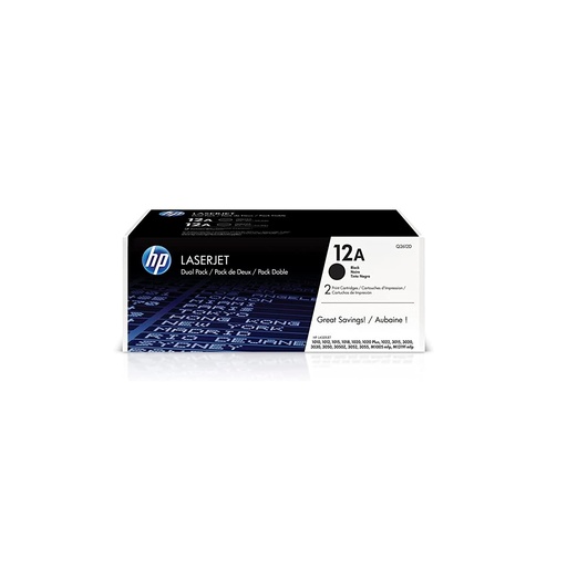 [Q2612A] TONER HPINC 12A NEGRO LASERJET 1012/1020/3015/3050/1319 2000 PAG Q2612A