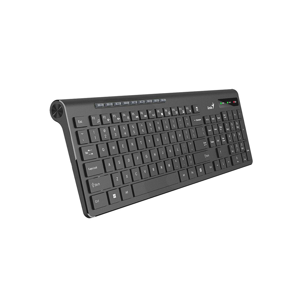 TECLADO WIRELESS GENIUS SLIM STAR 7230 NEGRO / RF 2.4GHZ / TECLAS MULTIMEDIA 9 / WIN Y MAC