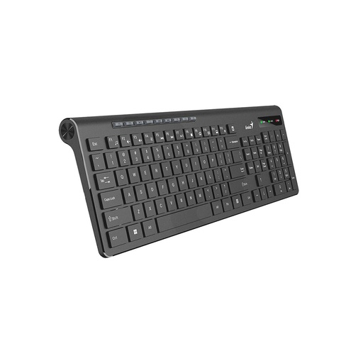 [31310021401] TECLADO WIRELESS GENIUS SLIM STAR 7230 NEGRO / RF 2.4GHZ / TECLAS MULTIMEDIA 9 / WIN Y MAC