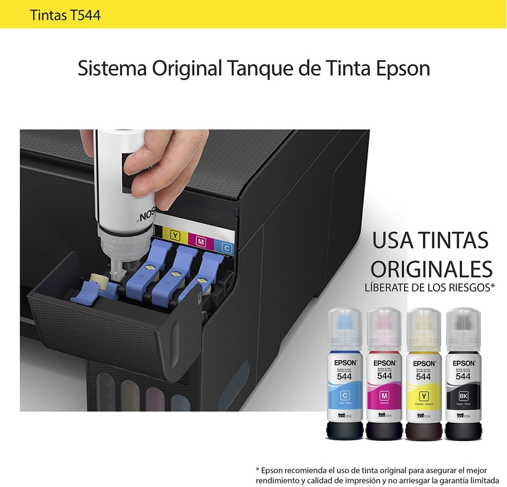 BOTELLA EPSON T544 NEGRA L3110/L3150/L5190 4500 PAGS T544120-AL