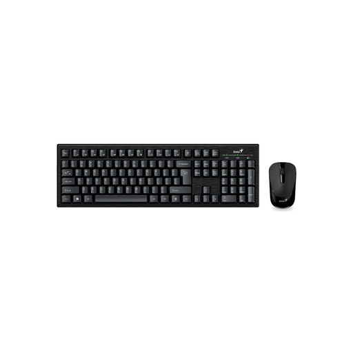 [31340014401] COMBO TECLADO Y MOUSE GENIUS KM-8101 WIRELESS NEGRO/RF 2.4GHZ /INDICADOR DE BATERIA/PILAS AA X 2