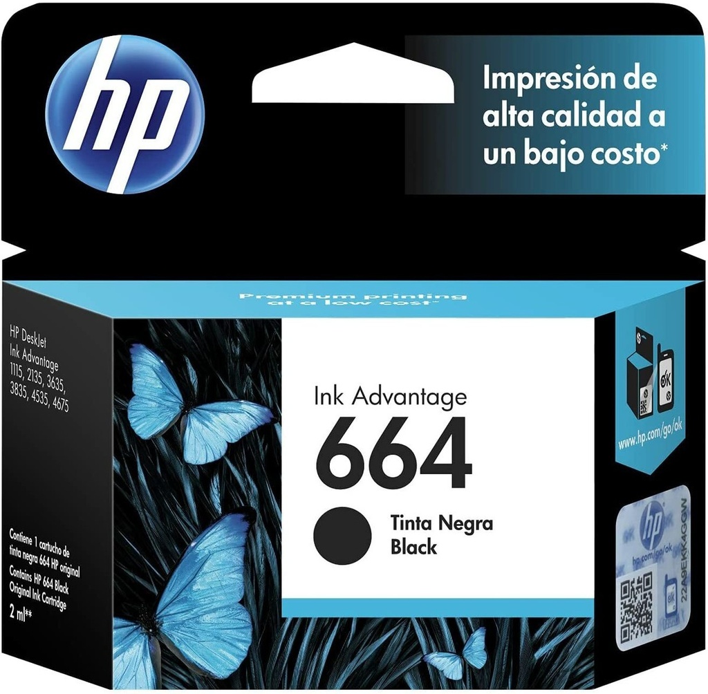 TINTA HPINC 664 TRI-COLOR ADV2135 100 PAG F6V28AL