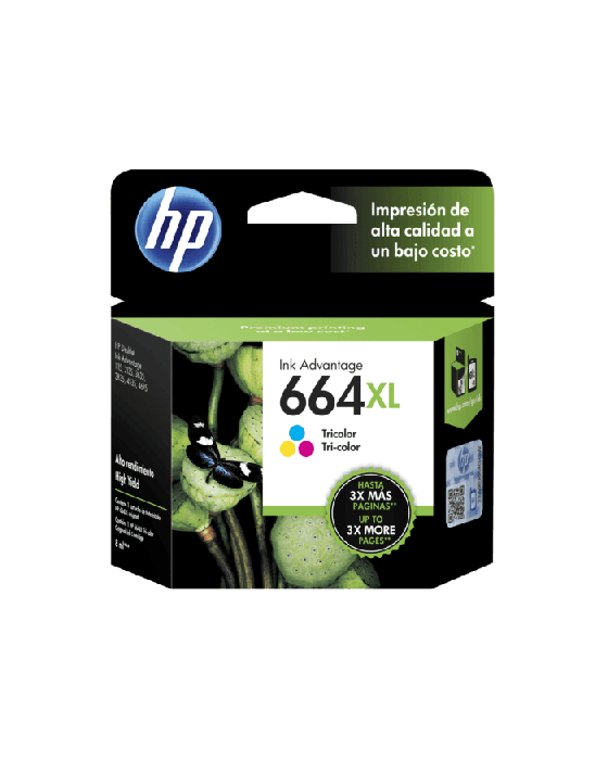 TINTA HPINC 664XL TRI-COLOR 1115/2135/3635/3775 330 PAG F6V30AL