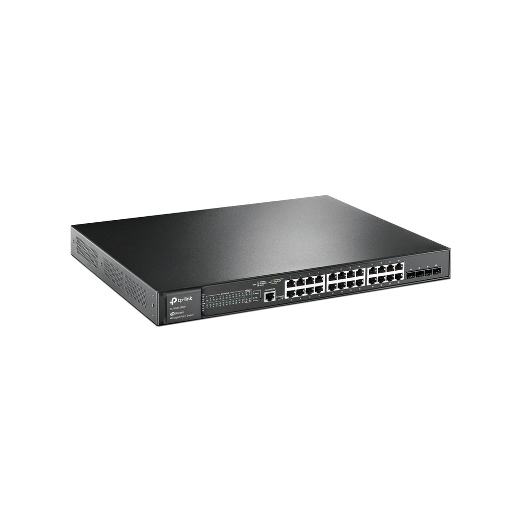 [TL-SG3428MP] SWITCH TP-LINK TL-SG3428MP 24 PUERTOS GIGABIT POE L2/4 RANURAS SFP/384W/INTEGRACION OMADA/RACK