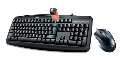 [31330003401] COMBO TECLADO Y MOUSE GENIUS KM-200 USB NEGRO