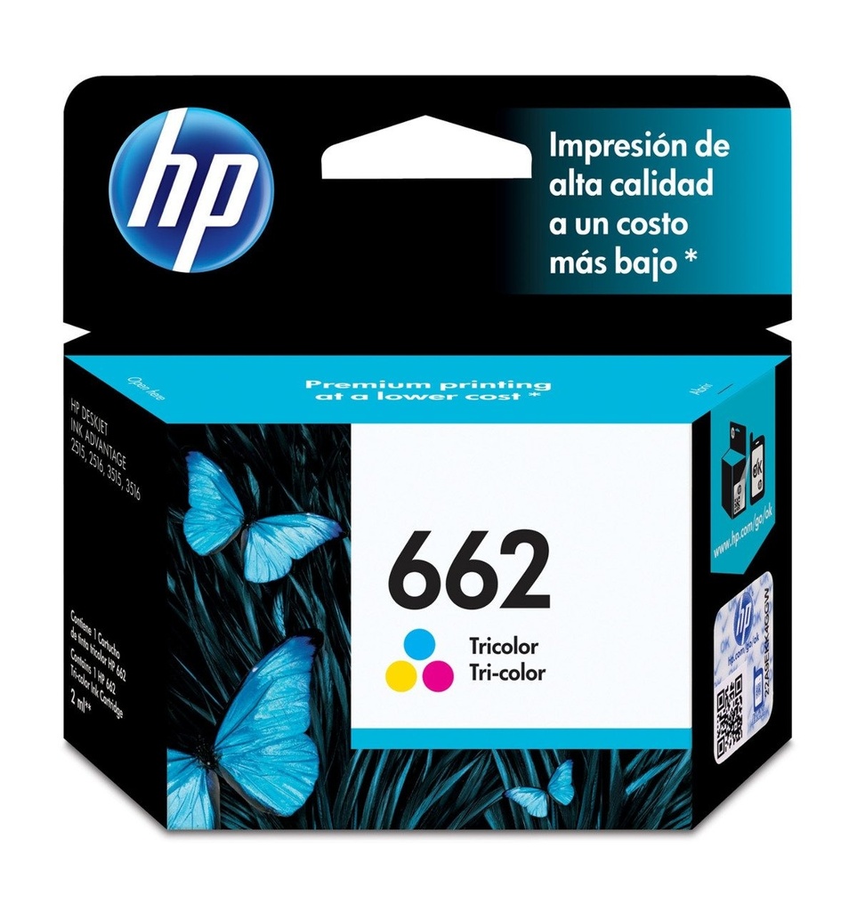 TINTA HPINC 662 TRI-COLOR 2515/3515 100 PAG CZ104AL
