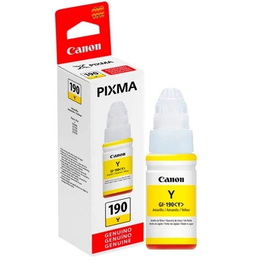 [GI190Y] BOTELLA CANON GI190 AMARILLO GI1100/2100/3100 7000 PAG GI190Y