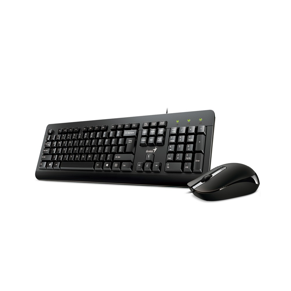 COMBO GENIUS TECLADO Y MOUSE KM-160 USB NEGRO/KIT CLASICO