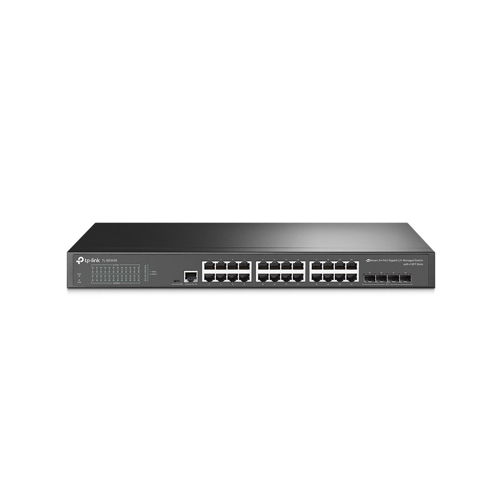 SWITCH TP-LINK TL-SG3428 24 PUERTOS GIGABIT L2 / 4 RANURAS SFP / INTEGRACION OMADA / RACK